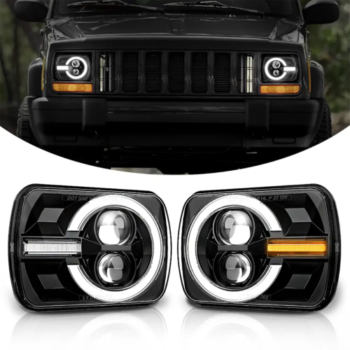 Jeep Cherokee XJ Custom LED HALO Headlights